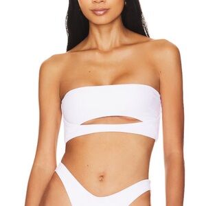 White Bandeau Bikini top.